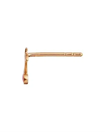 Petit Cherry Enamel Single Ørering - Guldfarvet